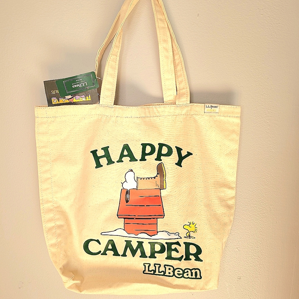 LL BEAN  HAPPY CAMPER TOTE BAG